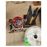 Miscellaneous, rope, washers,  poly line, screws