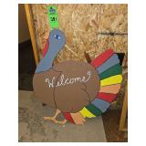 Wood turkey decoration