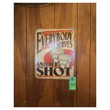 Metal bar sign