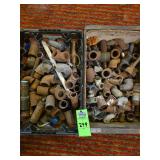 Steel Pipe fittings and old wooden Pepsi box