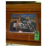 Biker babe picture