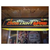 Coors light overhead light