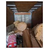 Semi trailer of wood, insulation, misc tools. Semi trailer not included