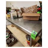 Stainless steel table, NO CONTENTS