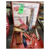 Milwaukee tool box and random drill bits