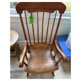 Antique wood rocking chair