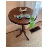 Circular wooden table