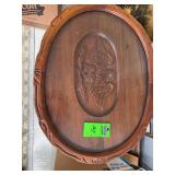 Antique table with glass top