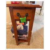 Wood side table