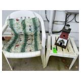 Outdoor chair and table