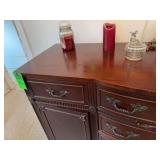 Hutch with contents on top