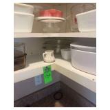 Bowls, measuring cups loaf, dishes
