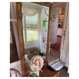 Coat rack with mirror