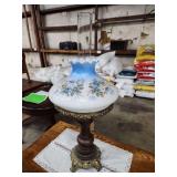 vintage Quoizel "Betsy Ross" hurricane lamp from 1973.