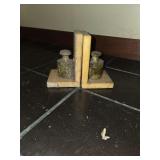 Vintage alabaster book ends