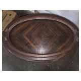 vintage French Rococo-style carved glass top tray table