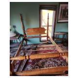 Solid wood bed frame and posts, double bed size