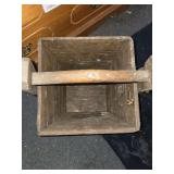 Antique wooden grain or rice bucket