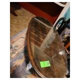 Coffee table with glass top