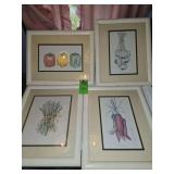 Vegetable art work framed