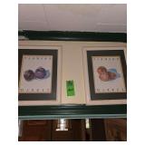 Set of 2 farmers market framed pictures