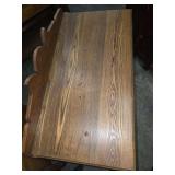 1900s oak washstand on casters