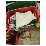 Holiday table cloths, placemats, decor