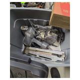 Husky tote w/belt sander and nail guns