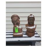 Metal garden statues