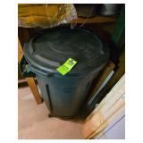 Trash on wheels with miscellaneous contents