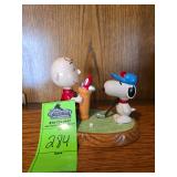 Peanuts Charlie brown and snoopy golf figurine