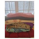 Assorted blankets, quilts, and throws