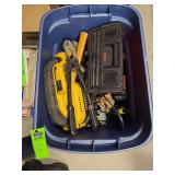 Tote of miscellaneous tools