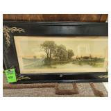 Lane at Wherstead by R. Norman painting