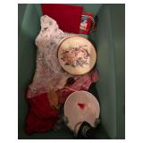 2 large totes of christmas decor