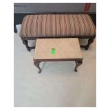 Set of 2 antique benches