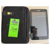 Samsung tablet with soft sided carrying case. NO charger or box