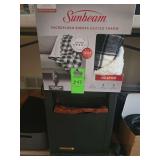 Quartz infrared portable heater and heated throw