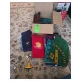 Assorted golf towels and accessories