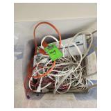 Assorted cords, chargers, extension cords
