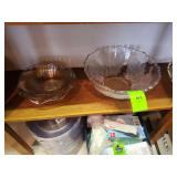 Glass bowls and trays