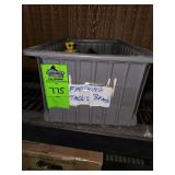 Bin of finishing tacks and nails