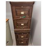 solid wood filing cabinet 4x2x18"