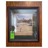 Framed golf picture 17" x 19"