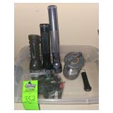 Assorted flashlights, torch lighters