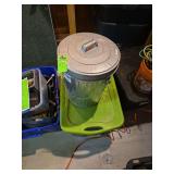 Trash can w/seeds and fertilizer