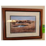 Framed print upon 19 in X 15 in