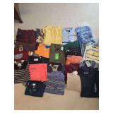 Assorted mens sweatshirts, golf shirts. And T shirts. Size XL- XXL new with tags