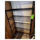 Metal shelving unit 30 in X 14 in five shelves