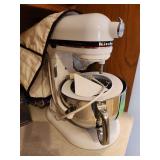 Kitchen Aid mixer with attachments